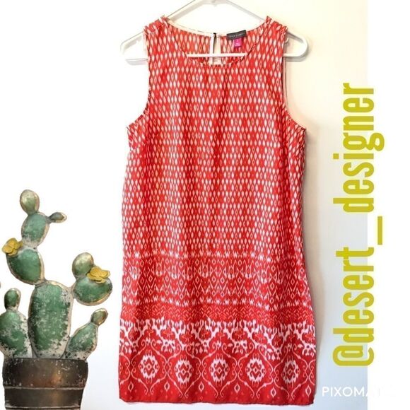 Vince Camuto Orange White Shift Dress size Small - Picture 1 of 6